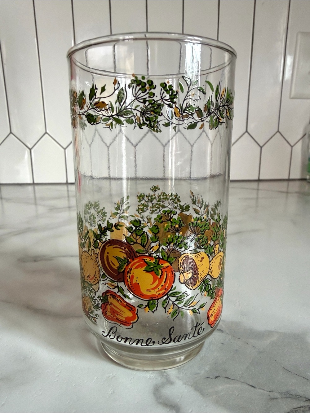 Vintage 1970’s Libby “Spice of Life” Drinking Glass
